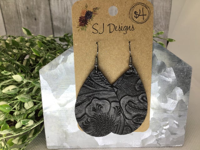 Vegan deals leather earrings